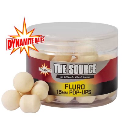 Плаващи топчета и дъмбели Dynamite Baits Fluro Pop-Ups, 15 мм, The Source