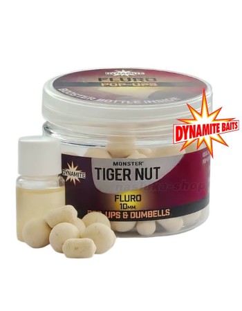 Микс плаващи топчета и дъмбели Dynamite Baits Fluro Pop-Ups & Dumbells, Monster Tiger Nut Fluro
