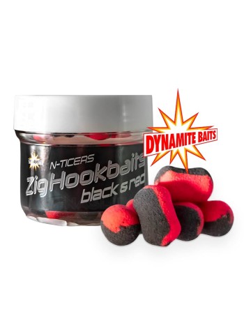 Плаващи дъмбели за зиг-риг DB N-Ticers Zig Hookbaits, Black Red