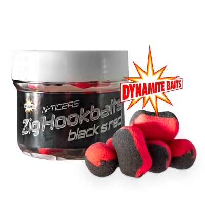Плаващи дъмбели за зиг-риг DB N-Ticers Zig Hookbaits, Black Red