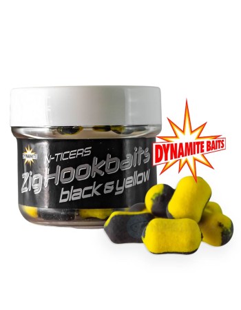 Плаващи дъмбели за зиг-риг DB N-Ticers Zig Hookbaits, Black Yellow