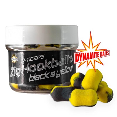 Плаващи дъмбели за зиг-риг DB N-Ticers Zig Hookbaits, Black Yellow