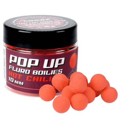 Плаващи топчета Madix Pop-Up Fluro Boilies, 10 мм, Hot Chili