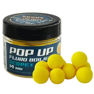 Плаващи топчета Madix Pop-Up Fluro Boilies, 14 мм, Scopex