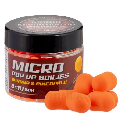Плаващи дъмбели Madix Micro Pop Up, 8x10 мм, Banana & Pineapple