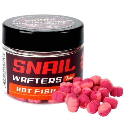 Вафтери за метод фидер Madix Snail Wafters 7 мм, Hot Fish