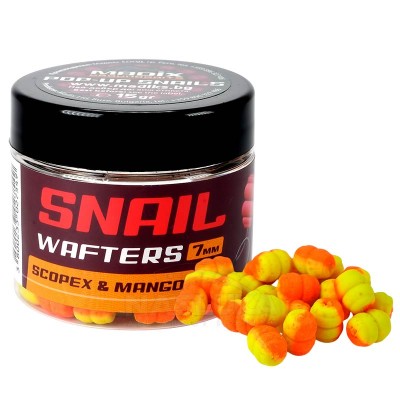 Вафтери за метод фидер Madix Snail Wafters 7 мм, Scopex Mango