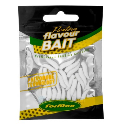 Изкуствена плаваща стръв, бял червей Formax Maggot, White Salmon, 25 бр.