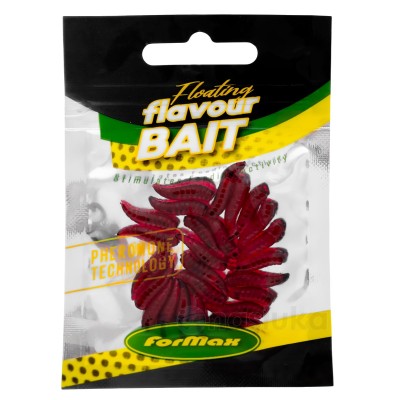 Изкуствена плаваща стръв, бял червей Formax Maggot, Red Strawberry, 25 бр.