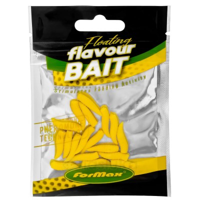 Изкуствена плаваща стръв, бял червей Formax Maggot, Yellow Vanilla, 20 бр.