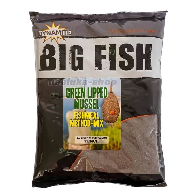 Захранка Dynamite Baits Groundbait Big Fish, Green Lipped Mussel Fishmeal Method-Mix, 1.8 кг