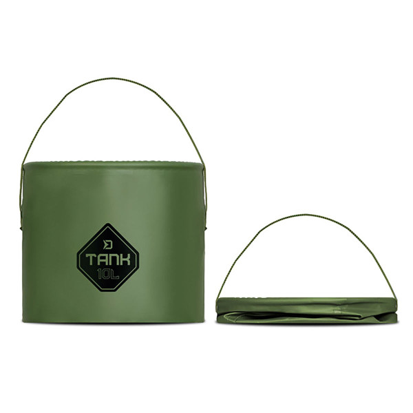 Кръгла сгъваема кофа Delphin TANK, 10 л — снимка 3