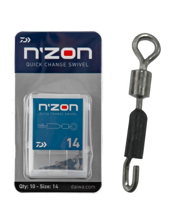 Вирбели-бърза връзка Daiwa N'Zon Quick Change Swivel, 10 бр.