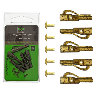 Клипсове за шаранджийски монтажи Carp Pro Delight Lead Clip With Pin, 5 бр.