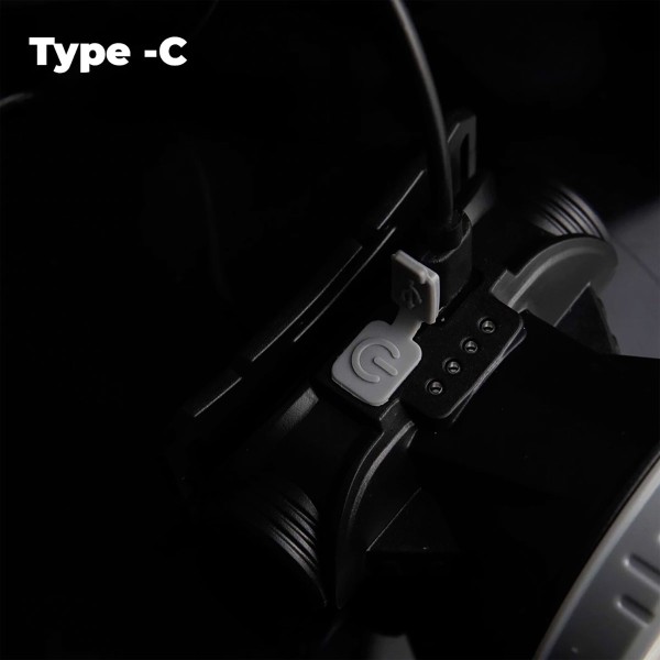 LED челник KX308 с USB Type-C и 4 режима на светене — снимка 5