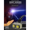 LED челник HX-816 със сензор и USB зареждане - за риболов и къмпинг