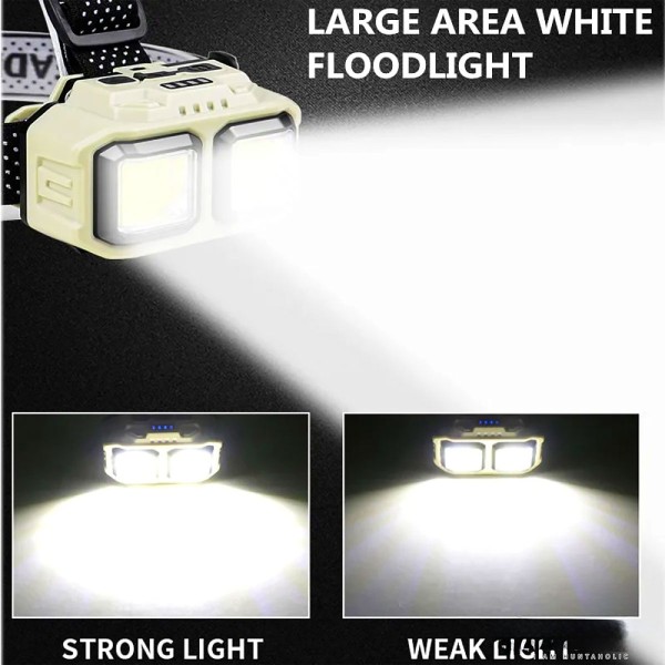 LED челник HX-816 със сензор и USB зареждане — снимка 5