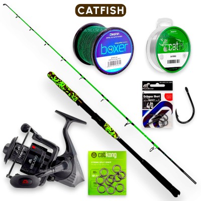 Комплект въдица, макара и аксесоари за сом Monstro, 2.10 м, 200 г, 6006FD