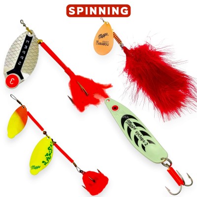 Комплект от 4 блесни за трофейни щуки Personal Best Pike Spinners & Spoons 2