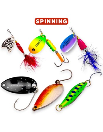 Комплект от 6 блесни за костур Target Perch Spinners