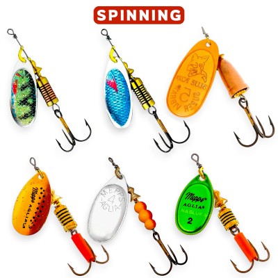 Сет въртящи блесни за щука Target Pike ClearWater Spinners, 6 бр.