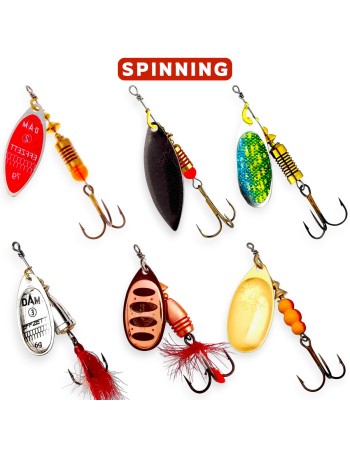 Комплект универсални въртящи блесни за щука Target Pike Spinners, 6 бр.