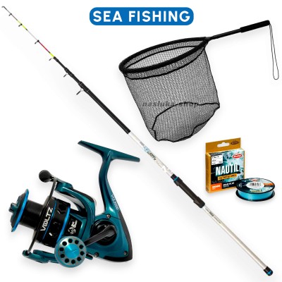 Телескопичен сет за морски риболов от лодка Zebco-Pioneer CMB 2.40 м, 10-100 г, 5000