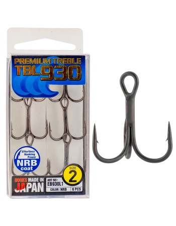 Тройни куки Hayabusa Premium Treble TBL 930, 6 бр., цвят NRB