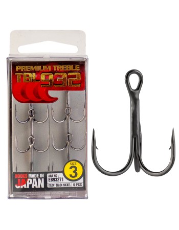 Тройни куки Hayabusa Premium Treble TBL 932, 6 бр., цвят BN