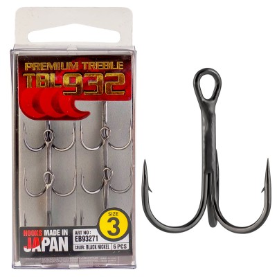 Тройни куки Hayabusa Premium Treble TBL 932, 6 бр., цвят BN