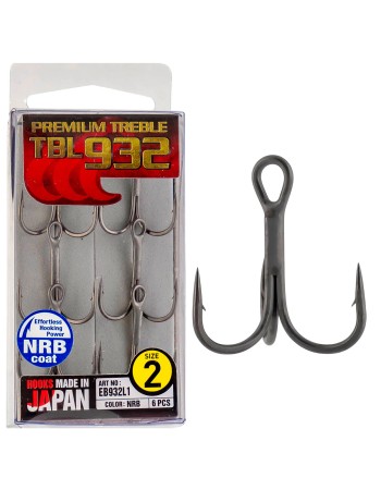 Тройни куки Hayabusa Premium Treble TBL 932, 6 бр., цвят NRB