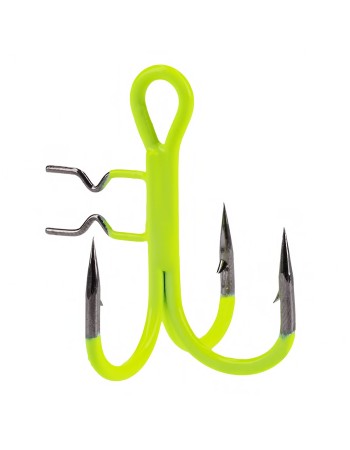 Тройни куки с клипс Mikado Jaws Vertical, UV Fluo, 4 бр.