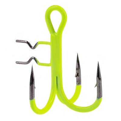 Тройни куки с клипс Mikado Jaws Vertical, UV Fluo, 4 бр.