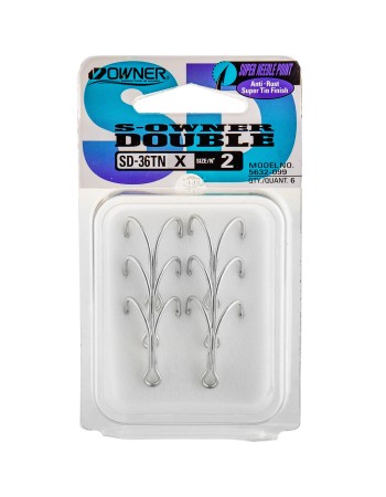 Двойни куки Owner Double SD-36TN, цвят Super Tin