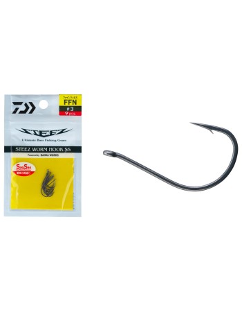 Офсетни куки Daiwa Steez Worm SS, FFN, 9 бр.