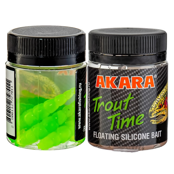 Силиконови примамки Akara Trout Time Dolly, 1.8", 45 мм, Cheese, цвят 452, 10 бр. — снимка 2