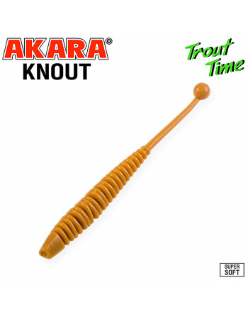 Силиконови примамки Akara Trout Time Knout, 2.5", 63 мм, Cheese, цвят 445, 10 бр.