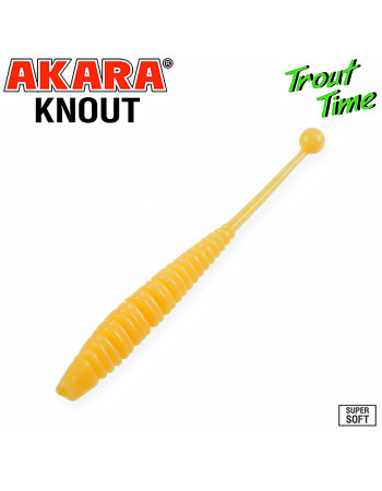 Силиконови примамки Akara Trout Time Knout, 2.5", 63 мм, Cheese, цвят 446, 10 бр.