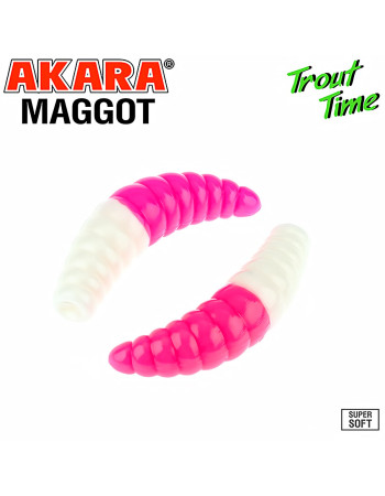 Силиконови примамки Akara Trout Time Maggot, 1.6", 40 мм, Cheese, цвят 457, 10 бр.
