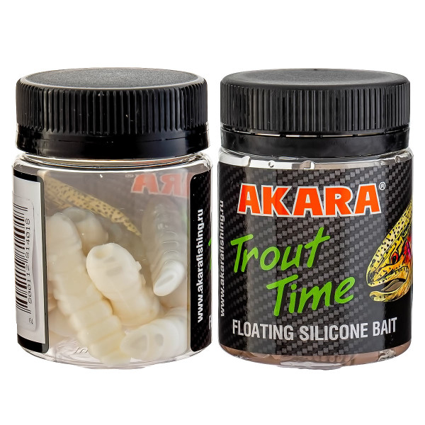 Силиконови примамки Akara Trout Time Termite, 1.5", 40 мм, Cheese, цвят 02T, 10 бр. — снимка 2