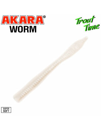 Силиконови примамки Akara Trout Time, Worm 3", 75 мм, Cheese, цвят 011C, 10 бр.