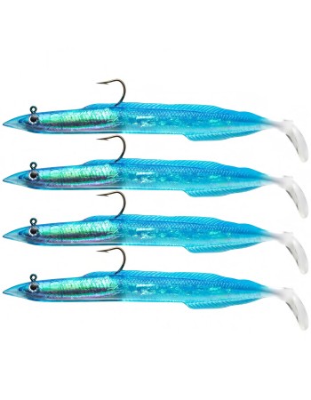 Сет от 4 бр. силиконови примамки Berkley Powerbait Sandeel 12 см, 16 г, Blue