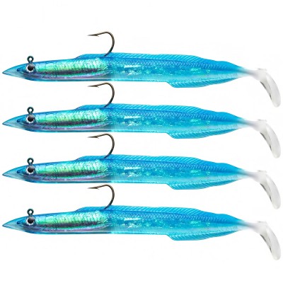 Сет от 4 бр. силиконови примамки Berkley Powerbait Sandeel 12 см, 16 г, Blue