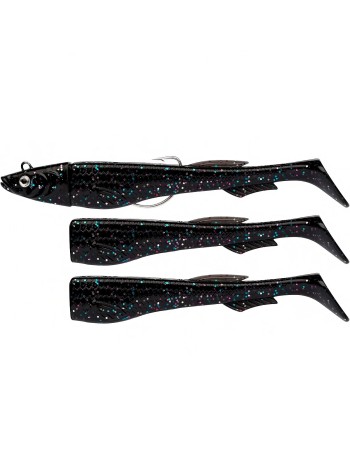 Сет от 3 бр. силиконови примамки и джиг глава Berkley Powerbait Power Sardine, 12 см, 20 г, Night Sky