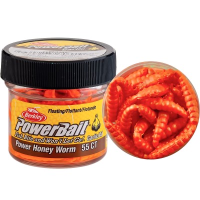Силиконова плаваща камола Berkley Power Honey Worm, Garlic, Orange