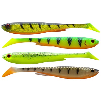 Сет силиконови примамки Daiwa Prorex Slim Shady UV Set, 13.5 см, 4 бр.