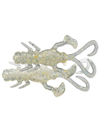 Силиконови примамки Jackall Baby Dragon 2", 50 мм, 6 бр. - Glow Crush Clear