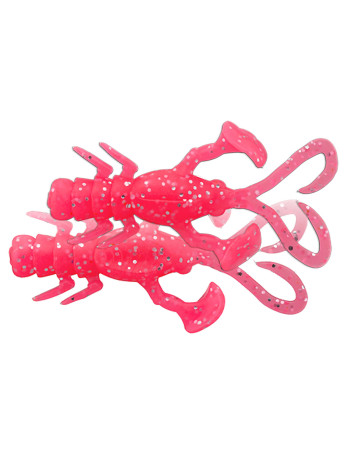 Силиконови примамки Jackall Baby Dragon 2", 50 мм, 6 бр. - Glow Pink Silver Flake