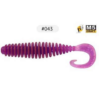 Силиконови примамки M5 Craft Cheater 1.5", 38 мм, 043 LOX Lilac, 10 бр.