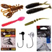 Light Rock Fishing Комплект от силиконови примамки и джиг глави - 43 броя в опаковка